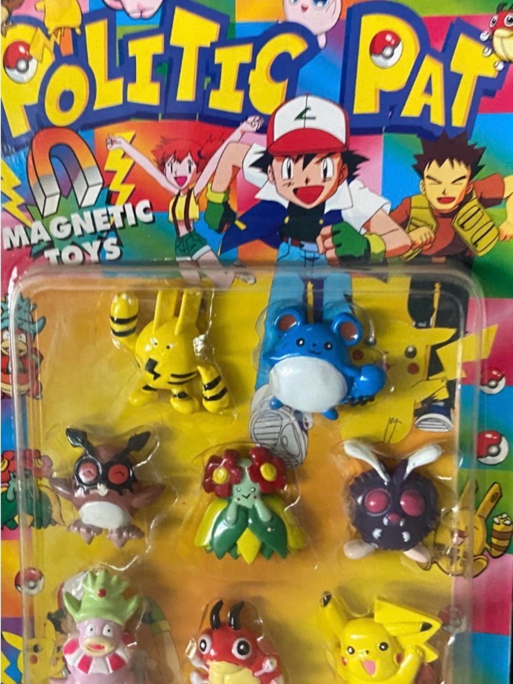Vintage pokemon Magnetic Toy Figure Set - Assorted Yellow, Blue, Green & More